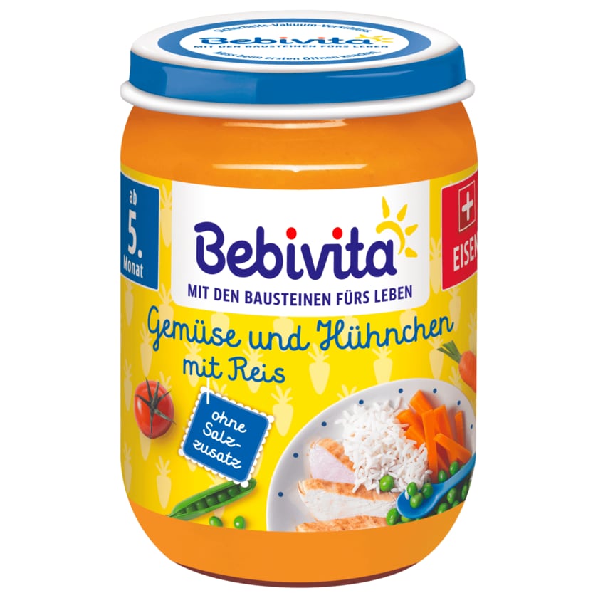 Bebivita Gemüse & Hühnchen mit Reis 190g